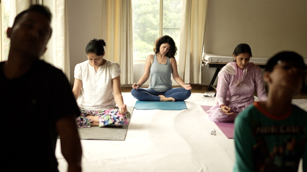 Yoga and meditation session at India best Ayurvedic hospital 