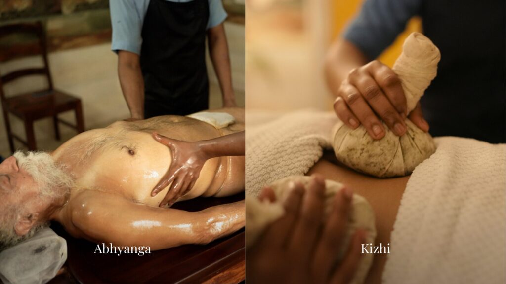 Ayurvedic treatments like Abhyanga and Kizhi can heal the desk damage and pain 