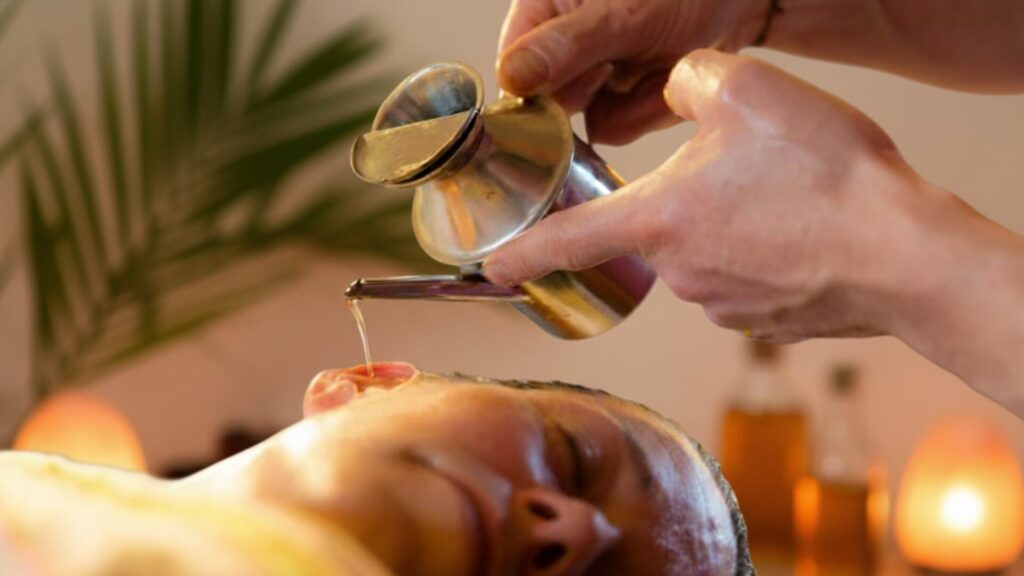 Karna Purana includes putting medicated oil in the ear canal to nourish it and balance excess Vata and Kapha dosha