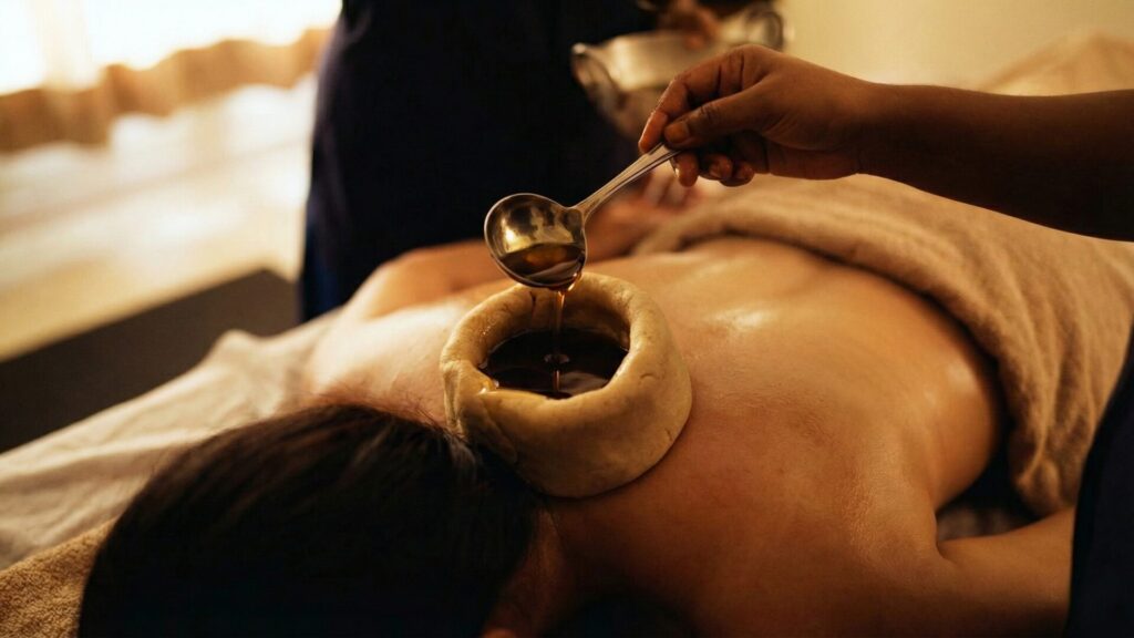 Greeva Basti Ayurvedic Treatment involves making a leak-proof dough to retain medicated warm oil   