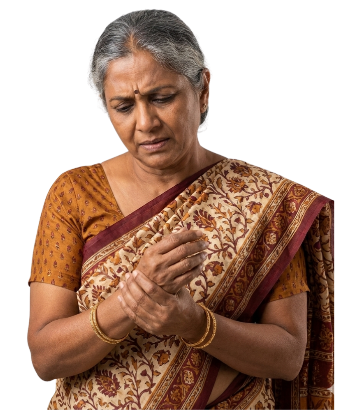 woman looking for arthritis treatment